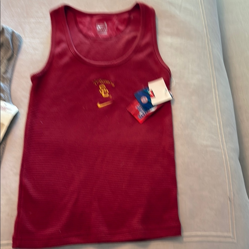 Nike Red Sleeveless Performance Tank Top